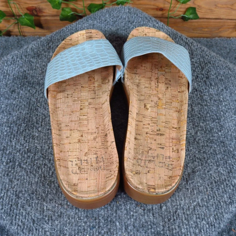 Donald Pliner Fiji Womens Platform Slide Sandals Size 8.5M Summer Light Blue